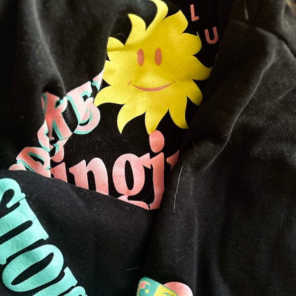 Black, Retro Crooked Tongues Men’s Medium Hoodie - Picture 13 of 16